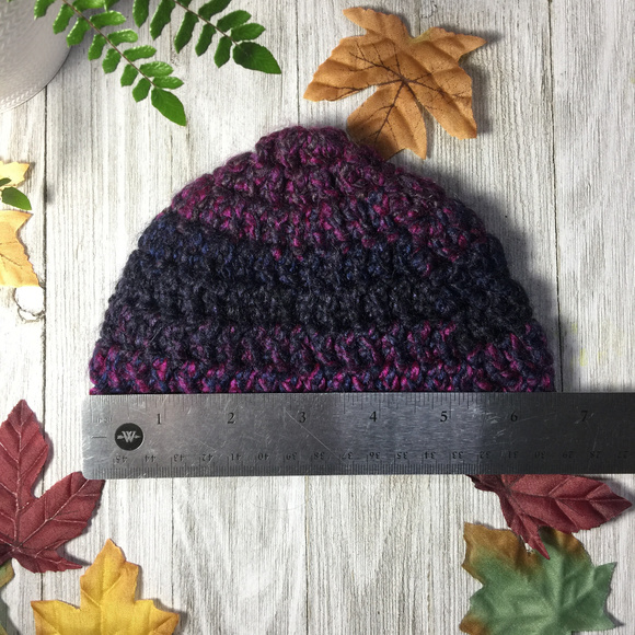 K&K Kids Cozy Crochet Hat | Purple One Size - Picture 2 of 2